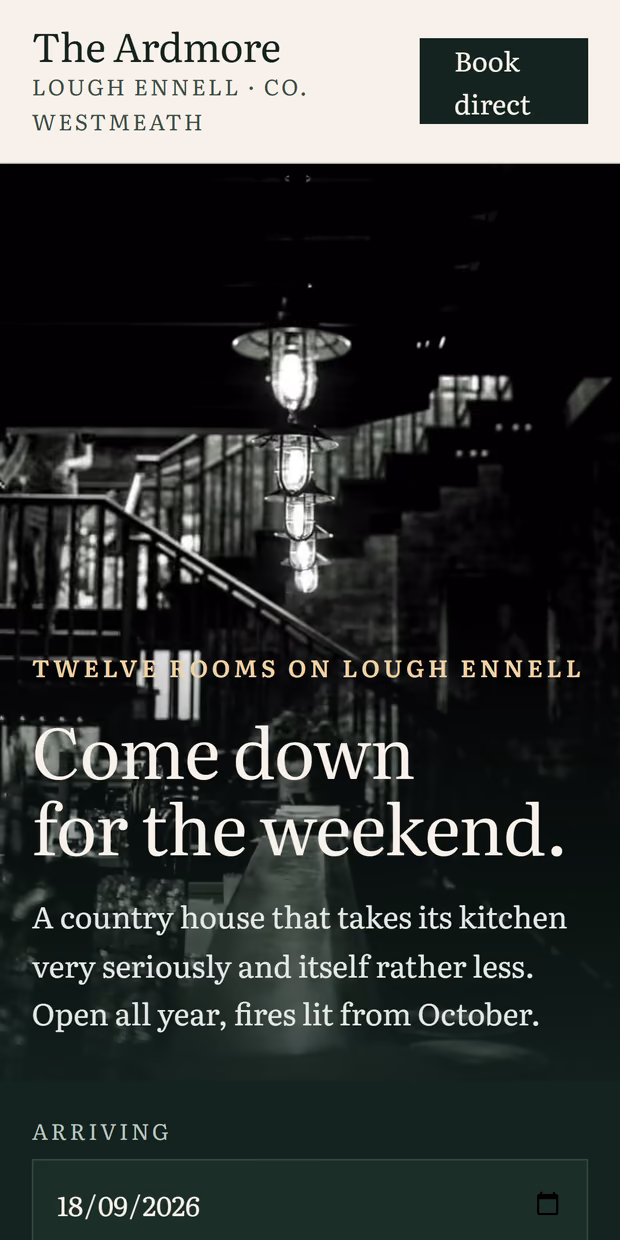 The website we built for The Ardmore